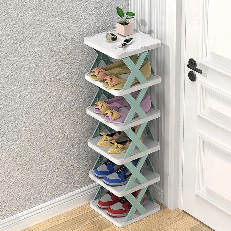 6-layer shoe rack Modern Multi-Layer Shoe Rack Organizer with Stylish X-Frame Design