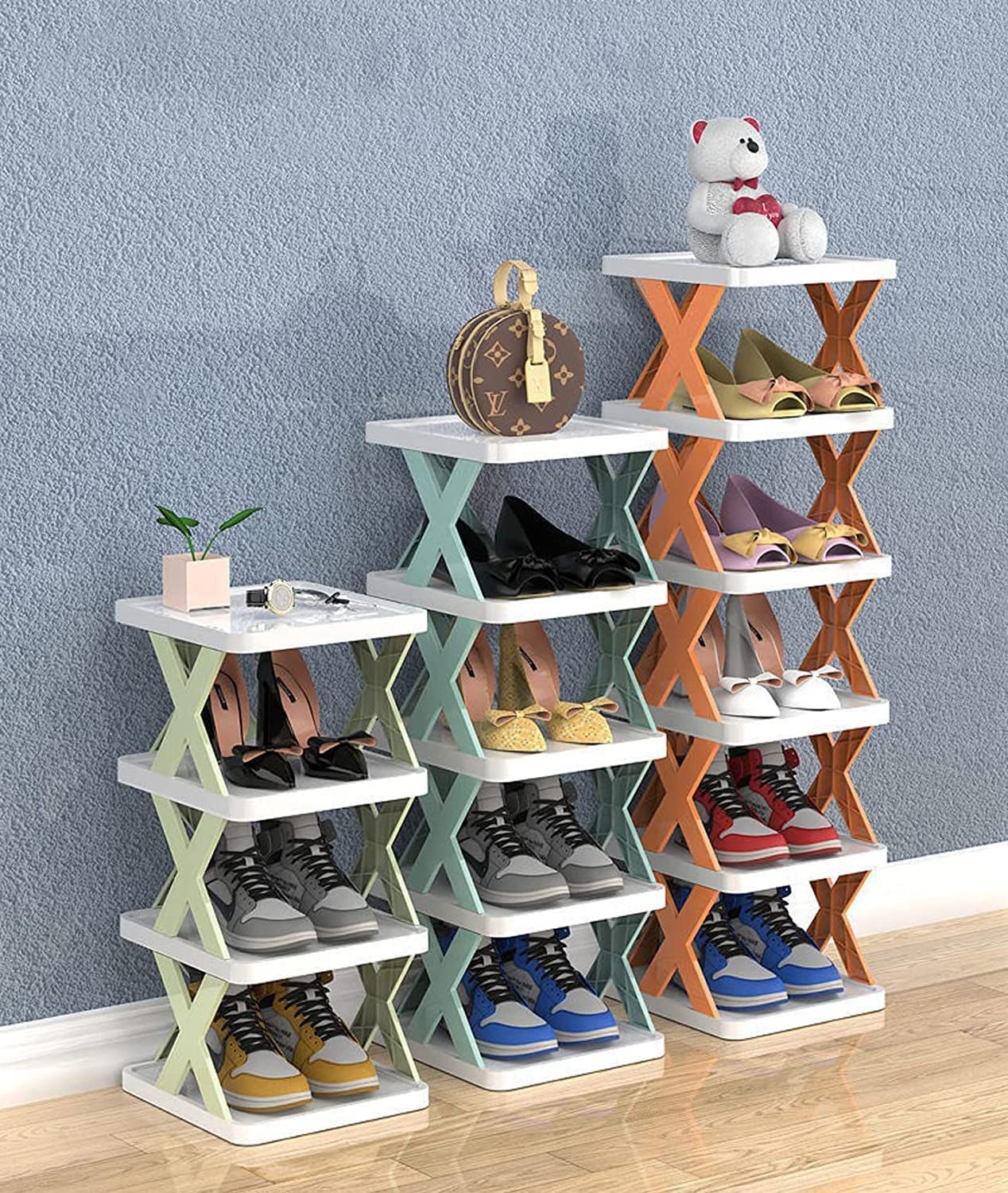 6-layer shoe rack Modern Multi-Layer Shoe Rack Organizer with Stylish X-Frame Design