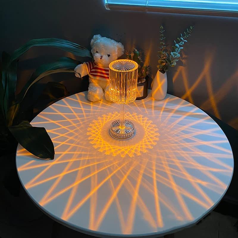 Make Your Night Romantic ❤️ Crystal Table Lamp - Elegant Design and Soothing Light for Relaxing Atmosphere - 16 Color LED - Remote and Touch Control