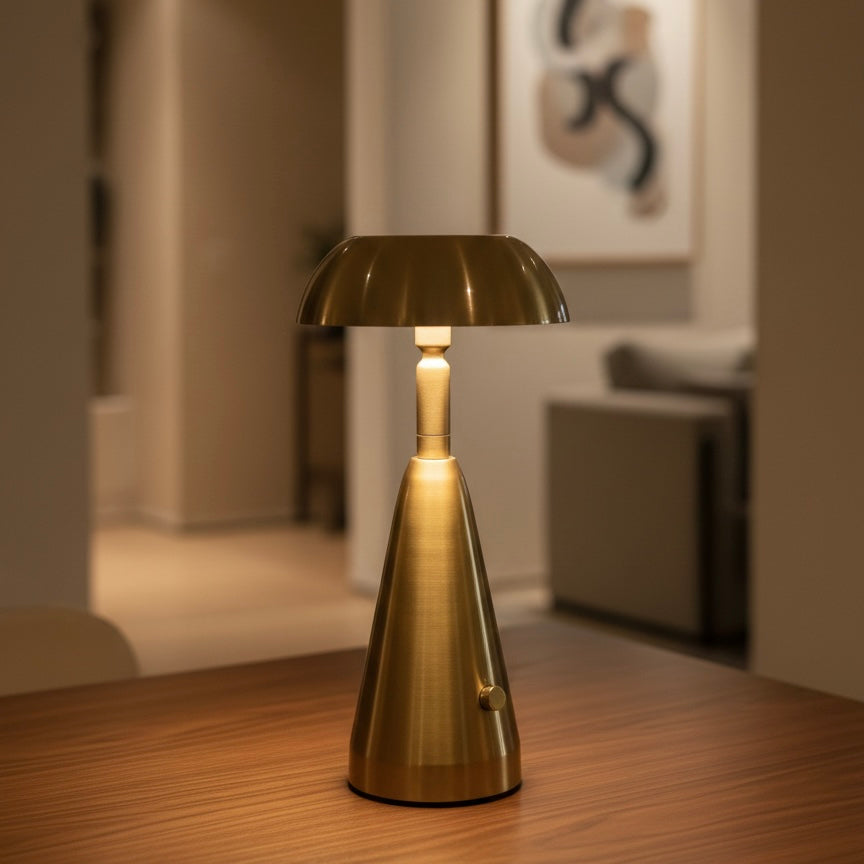Luxury Metal Touch Table Lamp – Modern Rechargeable LED Desk Lamp